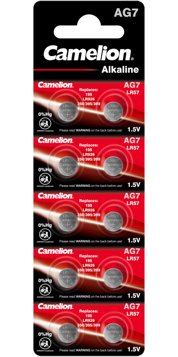 Алкални батерии AG7 Camelion - LR926 - 395 - 195
