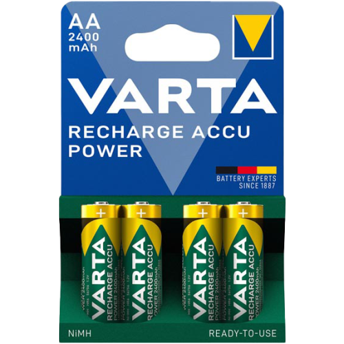 Акумулаторни батерии АА Varta Power AA - 2400 mAh - 4 броя - 1.2V