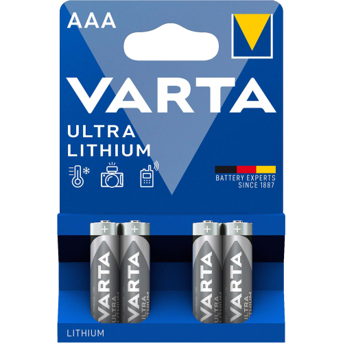 Литиеви батерии AAA - Varta Lithium AAA - 4 броя