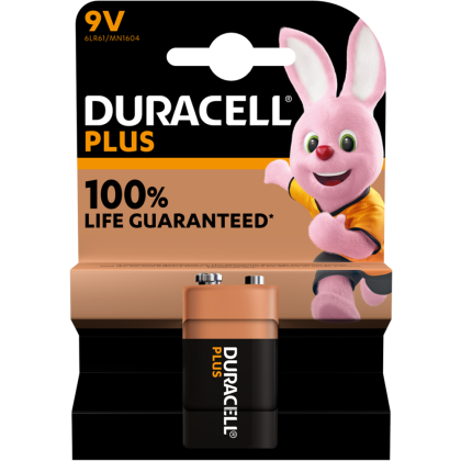 Алкална батерия 9V - Duracell Plus Power MN1604 9V
