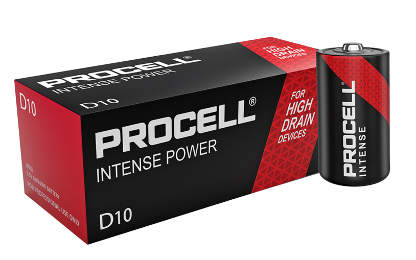 Алкални батерии LR20 D Duracell Procell Intense MN1300 10-Pack