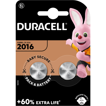 Литиеви батерии CR2016 Duracell DL2016 - 3V - 2 батерии