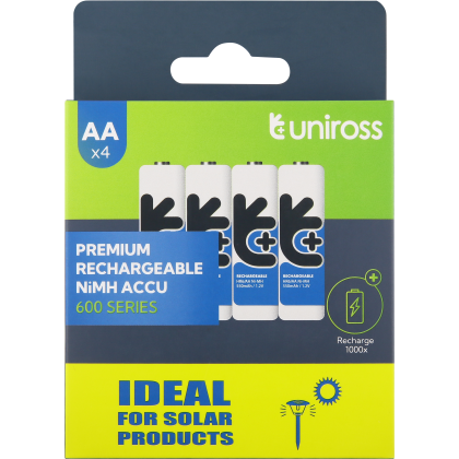 Соларни акумулаторни батерии АА Uniross AA - 600 mAh